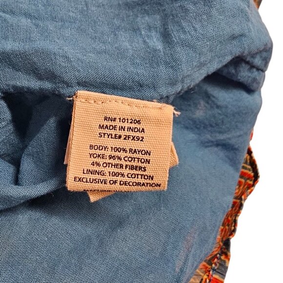 Soft Surroundings Womens Mirapani Tunic, Embroidered, Tassel, Boho, Embellish, M - Picture 7 of 10